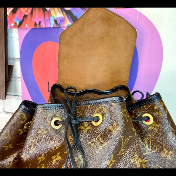 Louis Vuitton Montsouris GM backpack custom dyed black with organizer - Picture 5 of 16